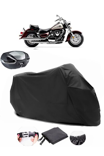 AutoEN Suzuki VL 1500 Intruder Rear Bag Compatible Black Motorcycle Tarpaulin...