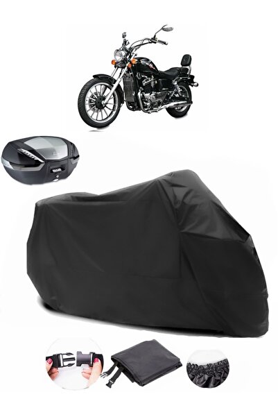 AutoEN Regal Raptor DD125E Rear Bag Compatible Black Motorcycle Tarpaulin Wat...