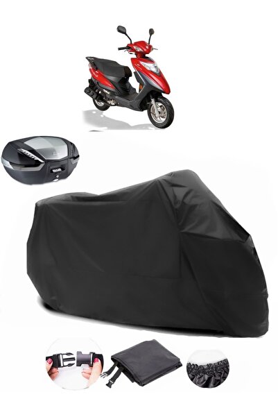 AutoEN Stmax Lindy 50 Backpack Compatible Black Motorcycle Tarpaulin Waterproof Durable Fabric