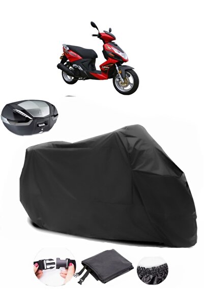 AutoEN Lifan Eagle 125 Backpack Compatible Black Motorcycle Tarpaulin Waterproof Durable Fabric