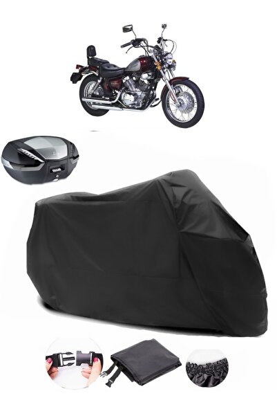 AutoEN Bisan Roadstar 250 Rear Bag Compatible Black Motorcycle Tarpaulin Wate...