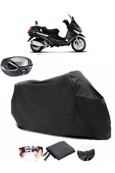 Breen Black Piaggio X Evo 250 Rear Bag Compatible Motorcycle Tarpaulin Waterp...