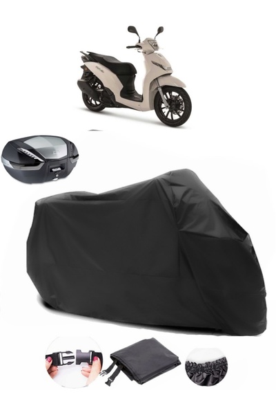 AutoEN حقيبة خلفية بيجو بيلفيل 200i ABS متوافقة مع القماش المشمع الأسود للدرا...