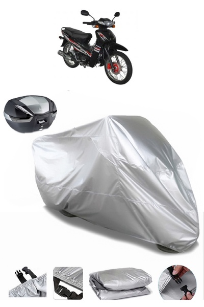 AutoEN Yuki YK100-7 Pasha Compatible Rear Bag Compatible Motorcycle Tarpaulin...