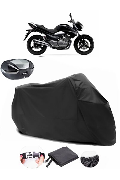AutoEN Suzuki GW250 Inazuma Rear Bag Compatible Black Motorcycle Tarpaulin Wa...