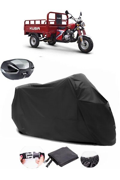AutoEN Kuba Pickup 200 Rear Bag Compatible Black Motorcycle Tarpaulin Waterpr...