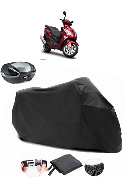 AutoEN Motoran Maximus 150 Rear Bag Compatible Black Motorcycle Tarpaulin Wat...