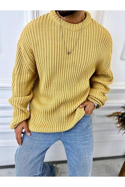 elkumoda Oversize Sweater Loose Cut Non-Pilling Loose Knitwear Sweater