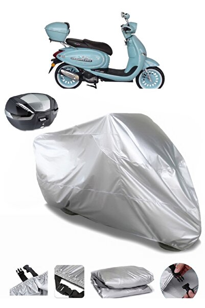 AutoEN حقيبة خلفية أرورا AR 50 كابتشينو متوافقة مع القماش المشمع للدراجات الن...