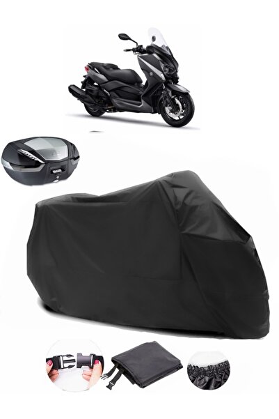 AutoEN Yamaha X-Max 400 ABS Rear Bag Compatible Black Motorcycle Tarpaulin Wa...