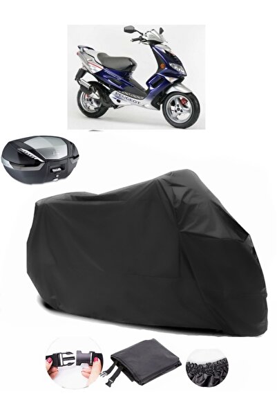 AutoEN Peugeot Speedfight 2 Back Bag Compatible Black Motorcycle Tarpaulin Wa...