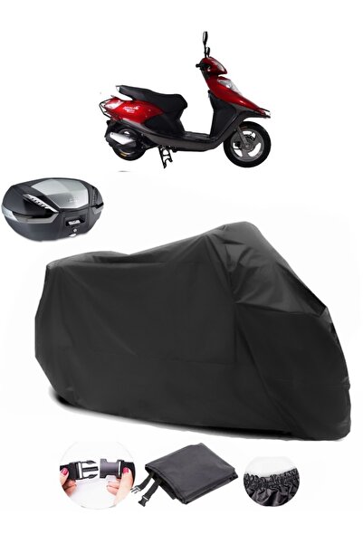 AutoEN 100T 2A Special Rear Bag Compatible Black Motorcycle Tarpaulin Waterproof Durable Fabric