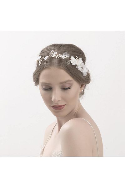 MK MODA ATELİER Coroana de mireasa din tul si perle