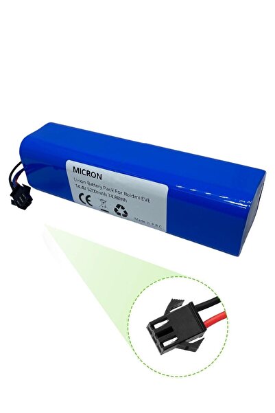 Micron Roidmi Eve / Eve Plus Uyumlu Robot Süpürge Batarya 14.4v 5200 Mah Li-ion Pil Batarya