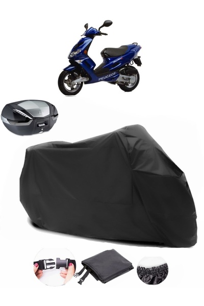 AutoEN حقيبة ظهر Peugeot Speedfight 100 متوافقة مع القماش المشمع الأسود للدرا...