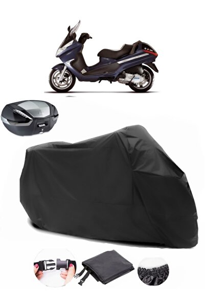 AutoEN Piaggio X8 200 Rear Bag Compatible Black Motorcycle Tarpaulin Waterpro...
