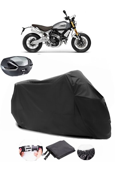 AutoEN Ducati Scrambler 1100 Special Rear Bag Compatible Black Motorcycle Tarpaulin Waterproof Durable Fabric