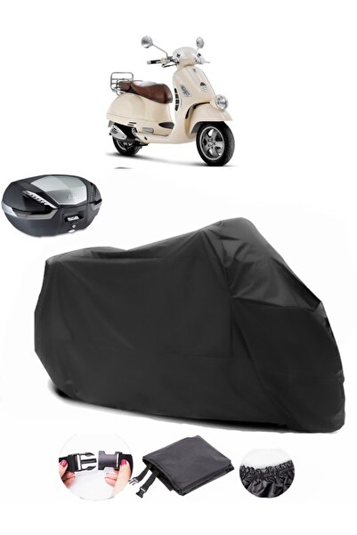 AutoEN Vespa GT 250 Rear Bag Compatible Black Motorcycle Tarpaulin Waterproof...