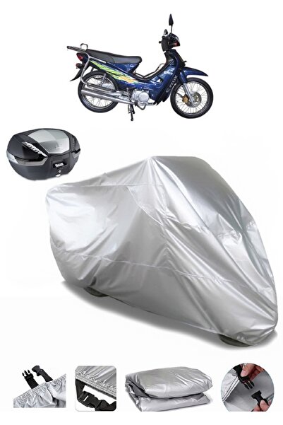 AutoEN Steel Motor Cup 110 Rear Bag Compatible Motorcycle Tarpaulin Luxury Qu...