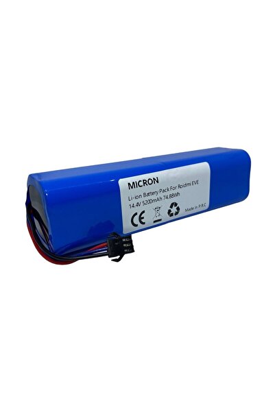 Micron Roidmi Eve / Eve Plus Uyumlu Robot Süpürge Batarya 14.4v 5200 Mah Li-ion Pil Batarya