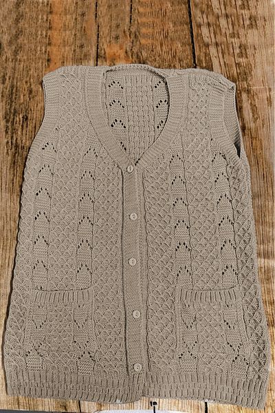Çt Çeyizci Tekstil Dowry Vest, Glitterless Vest, Braided Vest, Gift Vest, Bridal Vest - Large Size