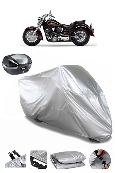 AutoEN Yamaha XVS 1100 Drag Star Rear Bag Compatible Motorcycle Tarpaulin Lux...
