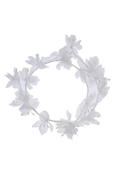 MK MODA ATELİER Coroana de mireasa cu flori albe