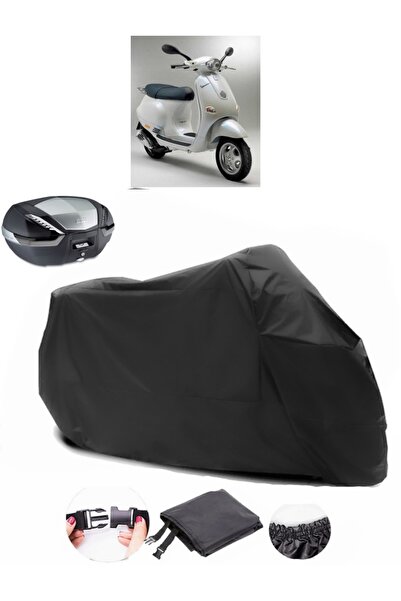 AutoEN Vespa ET 4 Back Bag Compatible Black Motorcycle Tarpaulin Waterproof D...