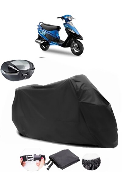 AutoEN TVS Scooty Pep Plus Back Bag Compatible Black Motorcycle Tarpaulin Wat...