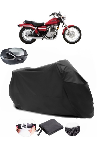 AutoEN Honda CMX 250 Rebel Rear Bag Compatible Black Motorcycle Tarpaulin Wat...