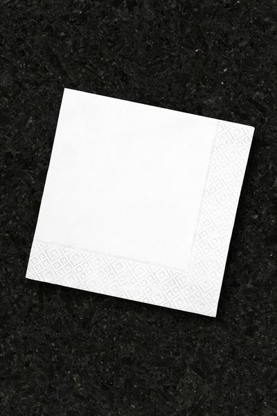 Story 20 منديل ورقي أبيض اللون - 33x33 سم، طبقتين، نمط مربع 1/4