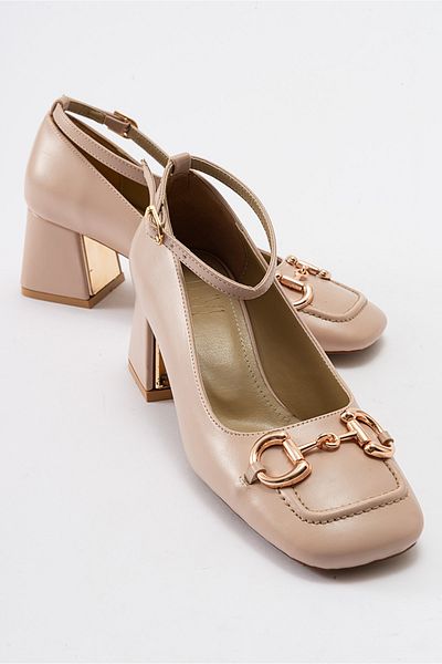 LuviShoes RISUS Beige Damenschuhe mit Absatz