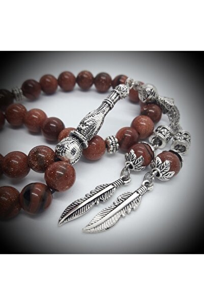 taşlı işler Rozariu din piatră stelară, 33 de mărgele...