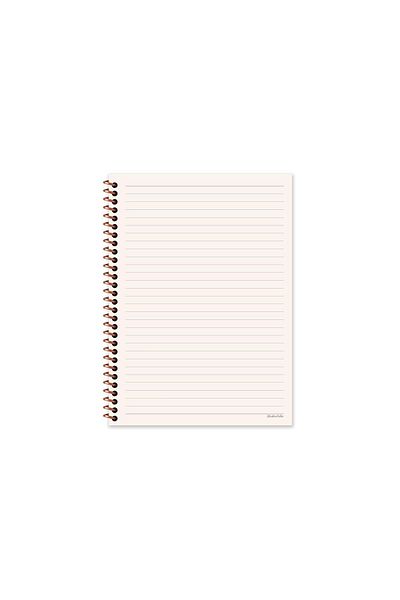 SEYFİKİRTASİYE STRIPED 16x22 CM 80 SHEETS PLASTIC COVER WIRE NOTEBOOK CREAM COLOR 60 GR LIGHT PAPER