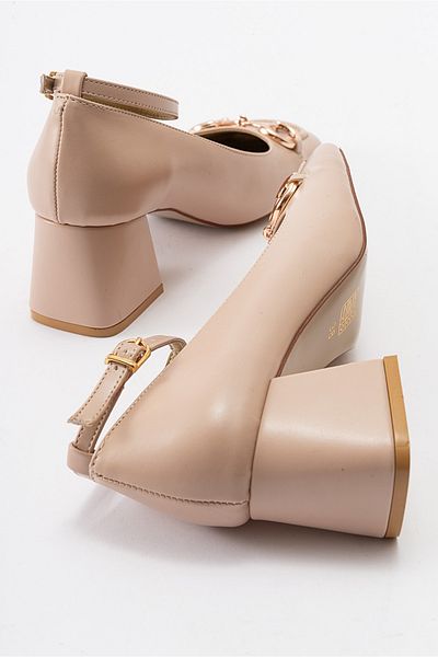 LuviShoes RISUS Beige Damenschuhe mit Absatz