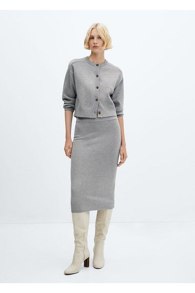 MANGO Woman Decorative sequin cardigan