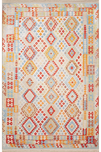 Rugs Modern Halı Multicolored Traditional Motif Mixed Shape Patterned Vintage...
