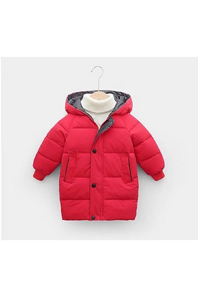 naynes Children's Autumn Winter Coats, Boys and Girls Hooded Winter Fleece Jacket (110 cm/3-4 Years/Red)