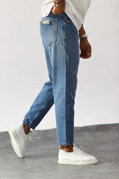 MADZEYMODA Ανδρικό μπλε τζιν Boyfriend