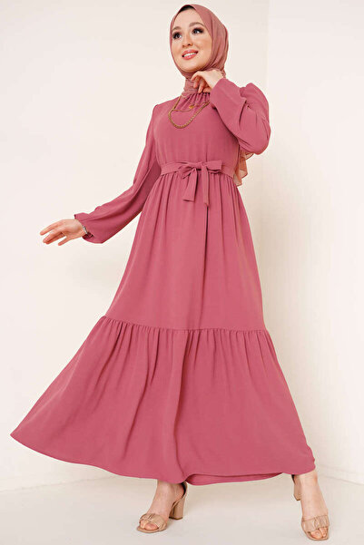 VOLT CLOTHİNG Women's Ayrobin Dress with Gather Detail on the Collar