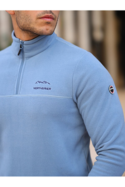 northerner Men's fleece half zipper fleece Anti-Pilling