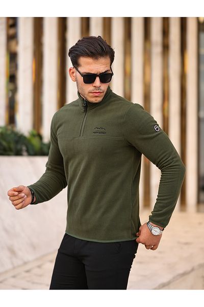 northerner Men's fleece half zipper fleece Anti-Pilling