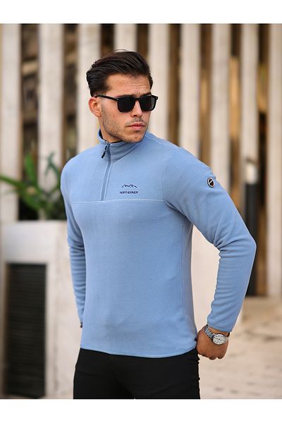 northerner Men's fleece half zipper fleece Anti-Pilling
