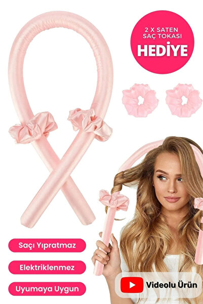 Pastimore Ultra Comfort Isısız Saç Şekillendirme Sosisi Seti Kolay Şekillendirici Sosis Bigudi Toka