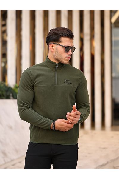 northerner Men's fleece half zipper fleece Anti-Pilling