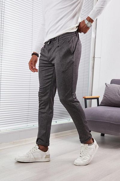 JACK CAPRİO High Quality Winter Men's Jogger Pants - Lycra, Pleated, Double Leg, Knitted Fabric
