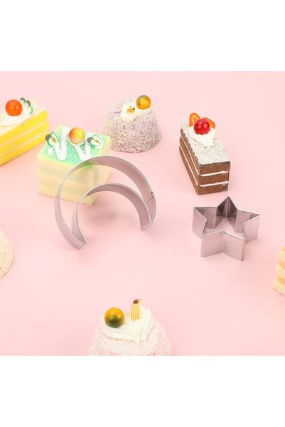 Generic Brand Mold Chef Moon Star Cookie Mold Set of 2