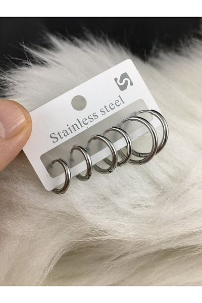 DS DİAMONDSHOP STEEL EARRING 6-PIECE RING MODEL ÇKP-202310589