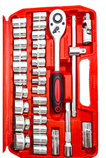 PROXTECH Profesyonel Büyük Parlak 32 Parça Chrom Vanadıum Cırcırlı Lokma Takımı 1/2 Cr-v Çeliği