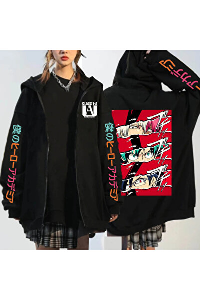 GALASHOP سترة بغطاء للرأس بسحاب من ماي أكاديميا Izuku mimiya Y2k Bakugou Mod78